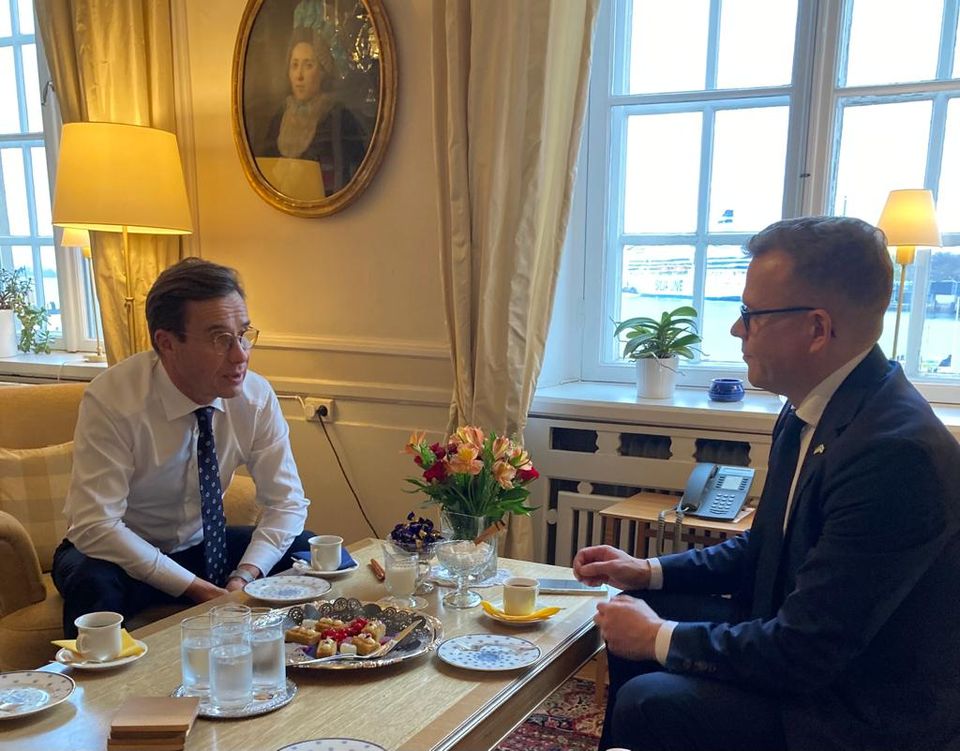 Petteri Orpo Tapasi P Ministeri Ulf Kristerssonin Kansallinen Kokoomus