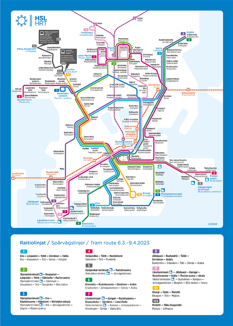 Mannerheimintien peruskorjaus muuttaa ratikka- ja bussireittejä . alkaen  – katutyö vaikuttaa joukkoliikenteeseen vuoden 2025 loppuun asti | HSL  Helsingin seudun liikenne