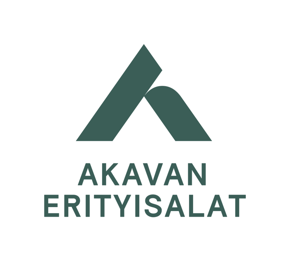 Akavan Erityisalojen logo, pysty