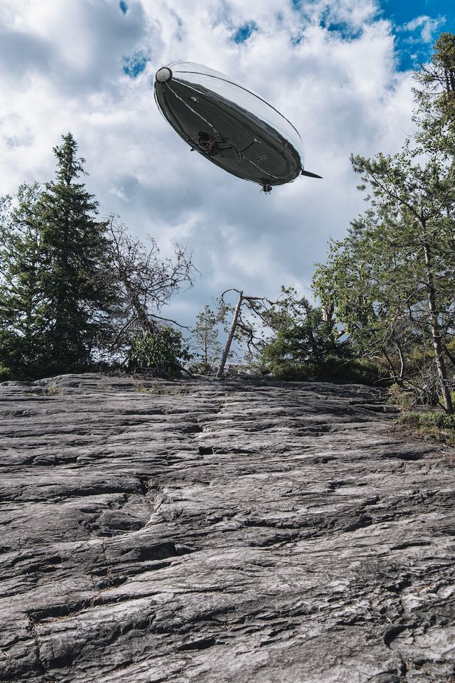 Ilmalaiva-drooni lentämässä Kolin kansallispuiston yllä 4