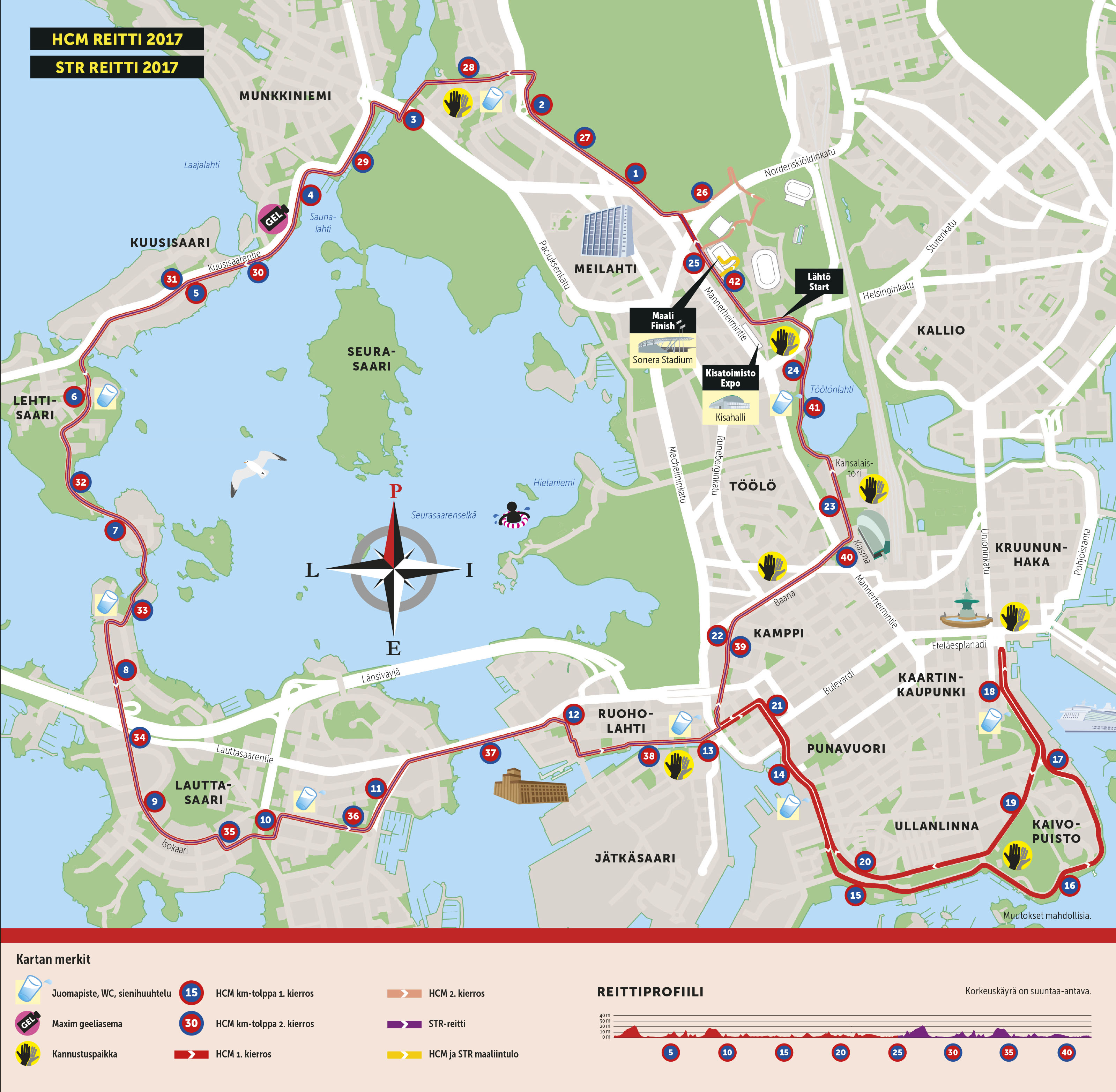 helsinki city marathon kartta Helsinki City Marathon aiheuttaa huomattavia muutoksia 