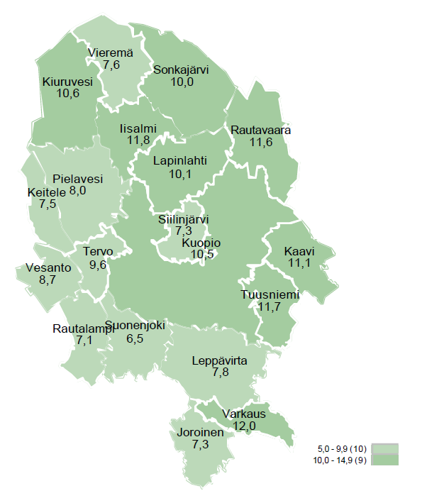 Pohjois-Savossa heinäkuussa 11 200 työtöntä työnhakijaa | Pohjois-Savon  ELY-keskus