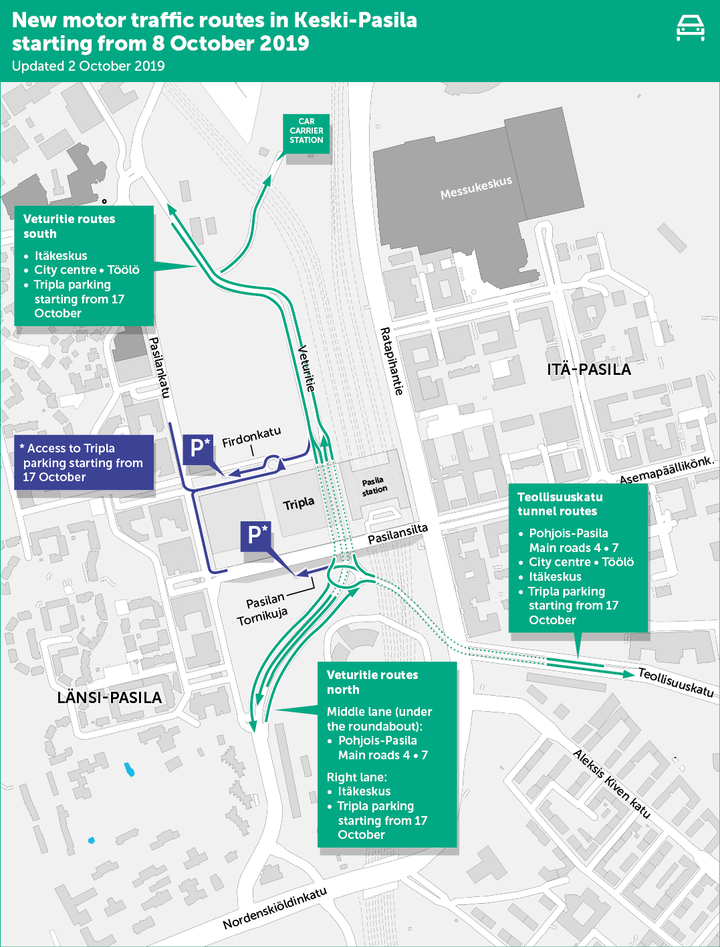 New section of Veturitie and the Teollisuuskatu tunnel to be opened to  traffic on 8 October | Helsingin kaupunki, kaupunkiympäristön toimiala