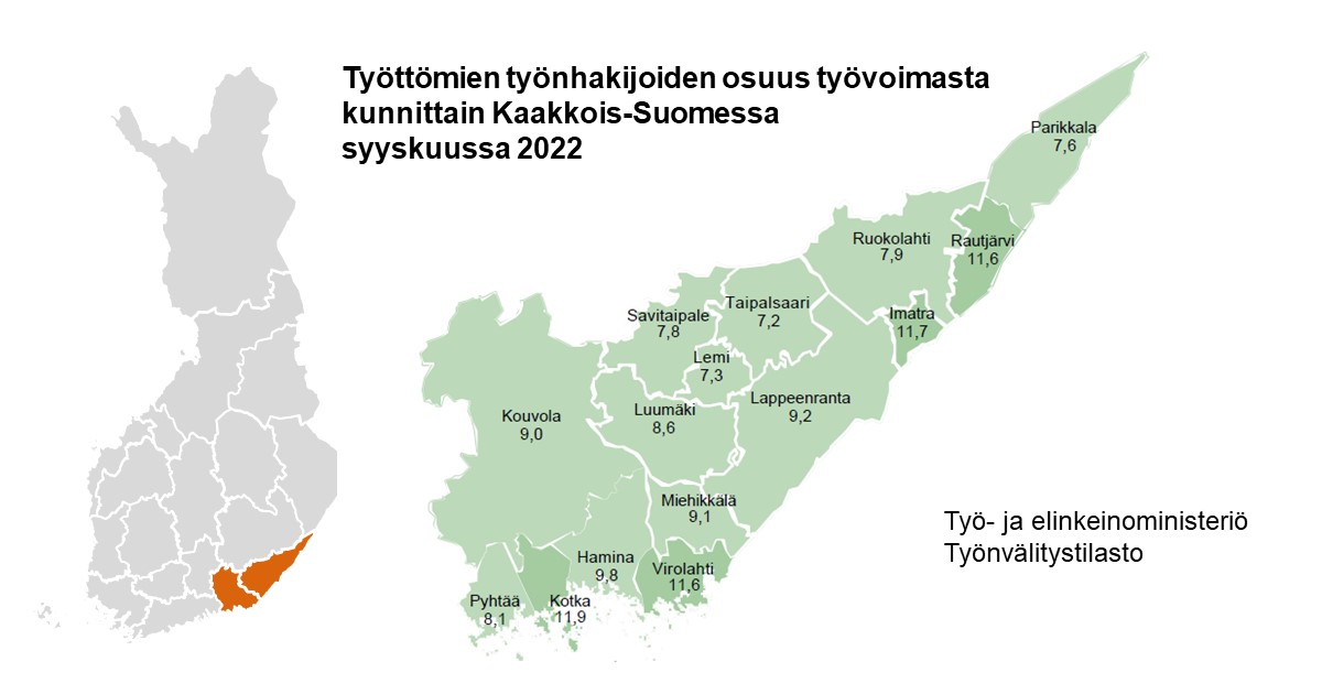 Kaakkois-Suomen Työllisyyskatsaus, Syyskuu 2022 | Kaakkois-Suomen ELY ...