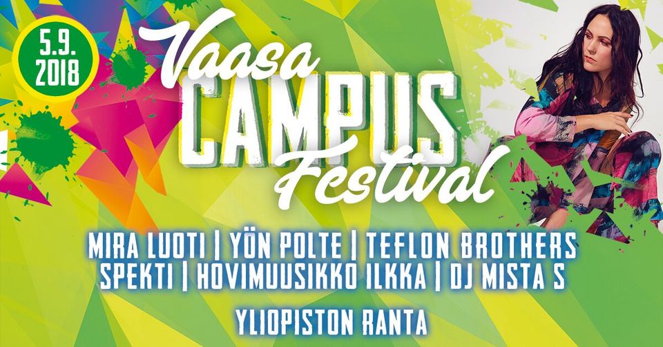 Korkeakoulut kutsuvat vaasalaiset juhlimaan: huippuartistit viihdyttävät  Vaasa Campus Festivaleilla . | Vaasan ammattikorkeakoulu VAMK