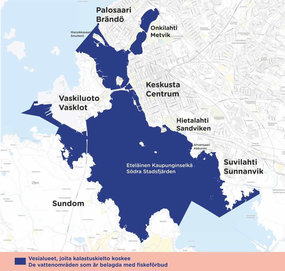 Kalastus kielletään jälleen Vaasan edustalla .5. | Vaasan kaupunki  - Vasa stad
