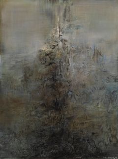 Zao Wou-Ki: Målning (1959). Finlands Nationalgalleri / Konstmuseet Ateneum. Bild: Finlands Nationalgalleri / Hannu Aaltonen.