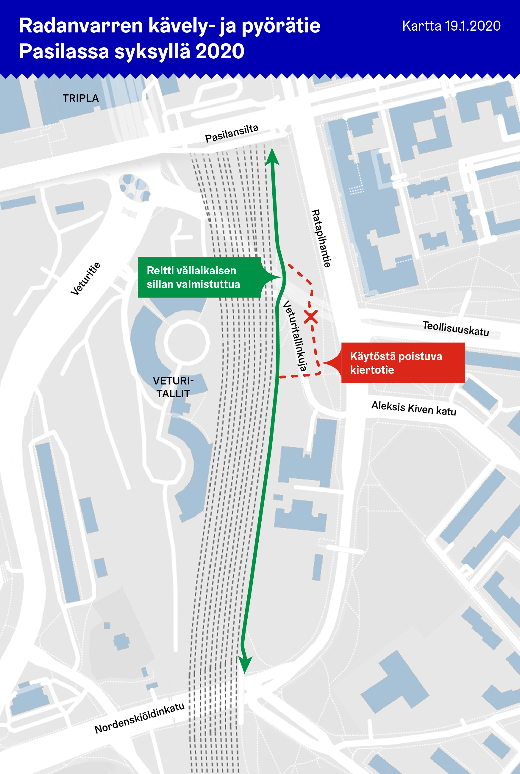 Uusi silta helpottaa kävelyä ja pyöräilyä Pasilasta keskustaan | Helsingin  kaupunki, kaupunkiympäristön toimiala