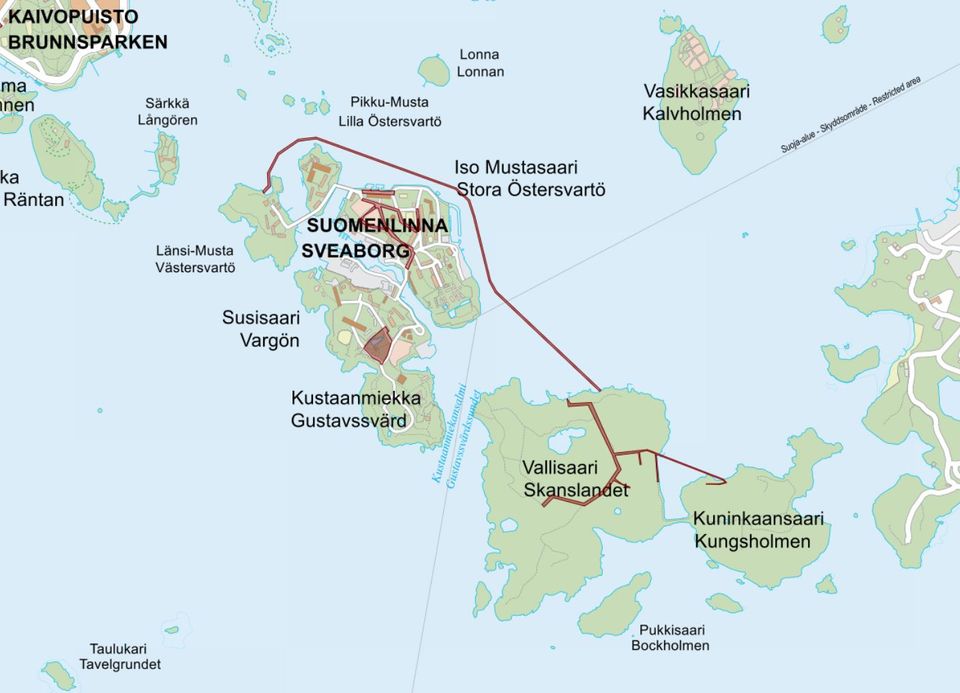 Suomenlinnan ja Vallisaaren välille rakennetaan vesijohto ja viemäri |  Helsingin kaupunki, kaupunkiympäristön toimiala