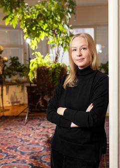 Sanna Lipponen Taidekoti Kirpilässä. Kuva: Riitta Supperi