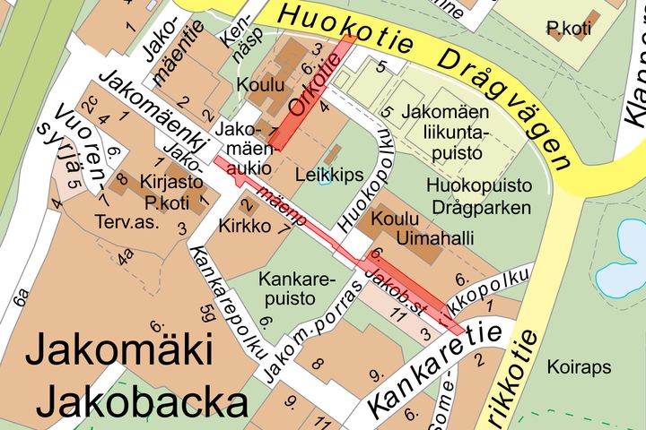 Katutyömaa haittaa liikennettä Jakomäen keskustassa | Helsingin kaupunki,  kaupunkiympäristön toimiala