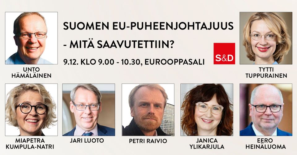 Kutsu Medialle: Heinäluoma Ja Kumpula-Natri – Seminaari EU ...