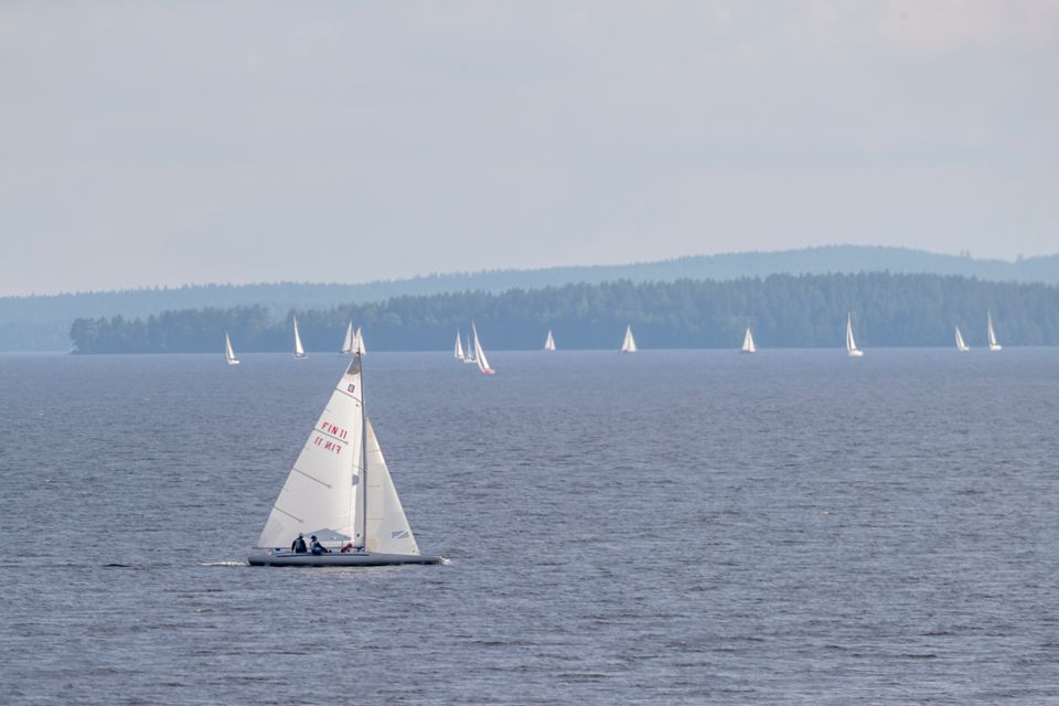 Päijännepurjehdus 2024 puolimatkassa