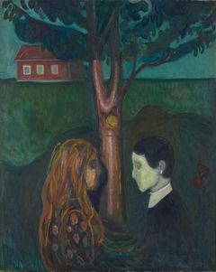 Edvard Munch: Silmästä silmään (1899–1900). Munchmuseet, Oslo. Kuva: Munchmuseet / Ove Kvavik.