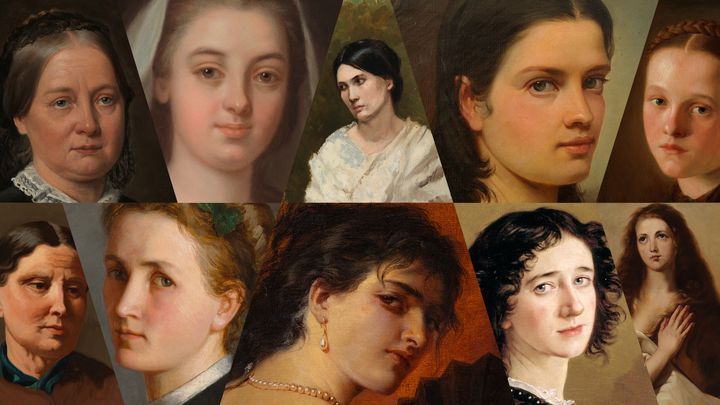 Please note! You can find the press images below. Bertha Froriep: Portrait of Victoria Åberg (1880). Amanda Kjellberg: Portrait of Miss Charlotta Fredrika Sparre dressed as a Vestal Virgin, copy after Nonotte (1870–1879). Maria Martinau: Portrait of a Woman (circa 1880–1899). Julie Hagen-Schwarz: Autoportrait (1855). Alexandra Frosterus-Såltin: Young Woman (1858). Nathalie Martinau: Faithful Servant (1882). Ida Silfverberg: Self-Portrait (1868). Elisabeth Jerichau-Baumann: Head of a Woman (1874). Johanne Mathilde Dietrichson: Self-Portrait (1865).