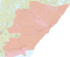 Kuvassa vaaleanpunaisella värjätty alue, jolta 3G-verkko sammutetaan viikoilla 28–30.