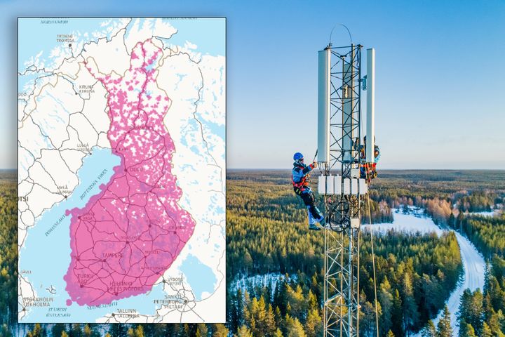 DNA:n 5G-kuuluvuus vastaa nyt 4G-palvelualuetta ja laskennallinen väestöpeitto on liki 100 prosenttia. Tarkan aluekohtaisen mobiiliverkon tilan voi tarkistaa aina DNA:n peittokartasta osoitteessa www.dna.fi/5G.