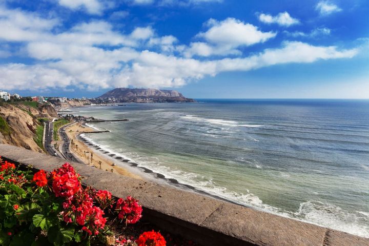 Peruvian coastline in country's capital Lima