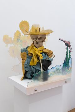 Simon Fujiwaran teos Syphilitic Comrades (Van Gogh) (2020) on esillä Kiasman näyttelyssä.