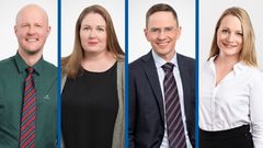 Etlasta tutkimukseen osallistuivat tutkimussihteeri Pekka Vanhala (vas.), tutkimuspäällikkö Hanna Virtanen, tutkimusjohtaja Antti Kauhanen ja vanhempi tutkija Krista Riukula.