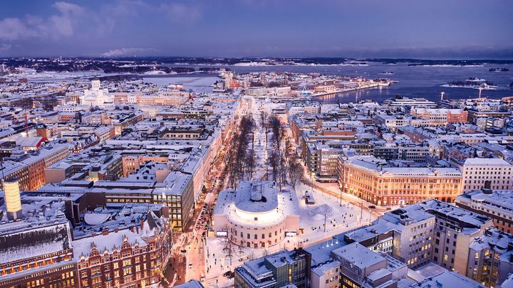 Talvikuva Helsingistä.