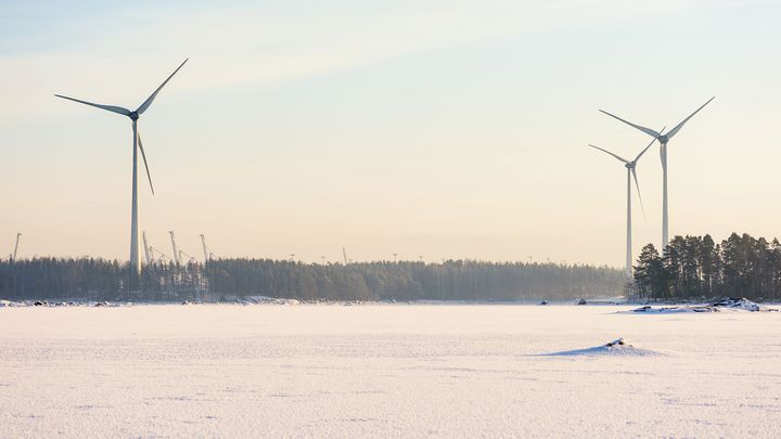 Tuulimyllyjä Kymenlaaksossa.
