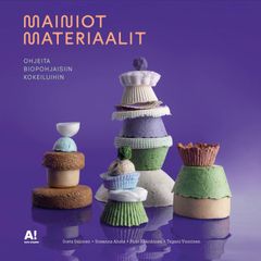 Mainiot materiaalit -kirjassa on askarteluohjeita lapsille ja nuorille luonnonmateriaaleista.