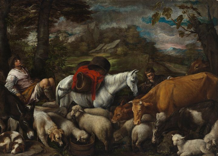 Jacopo Bassano (ca 1515–1592): Sovande herde, ca 1568. Szépművészeti Múzeum | Museum of Fine Arts, Budapest.