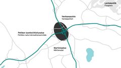 Karttakuva urakka-alueesta.