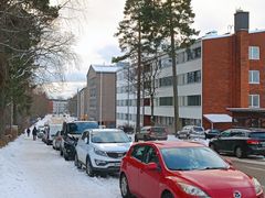 bilar i parken i Södra Haga.