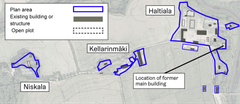 Haltiala, Kellarimäki and Niskala on a map.