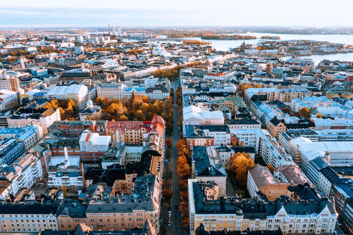 Ilmakuva Helsingistä.