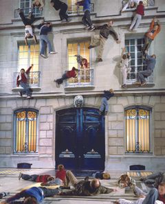 Leandro Erlich: Bâtiment, 2004. Med tillstånd av Leandro Erlich Studio 2004, France, Nuit Blanche, Paris