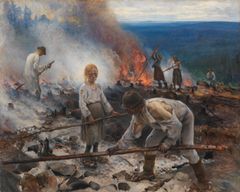 Eero Järnefelt: Trälar under penningen / Sved (1893). Finlands Nationalgalleri / Konstmuseet Ateneum, samling Antell. Foto: Finlands Nationalgalleri / Yehia Eweis.