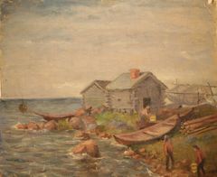 Ebba Lundgren (1844–1926): Hamnen i Vallgrund