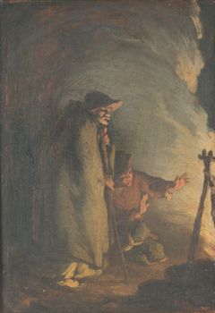 Jean-François Millet: Herdar vid lägerelden  (1849), Tikanojas konsthem, foto: Mikko Lehtimäki