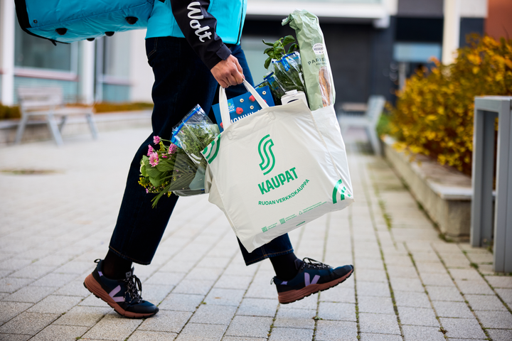 Tunnin toimituksessa kuljetuskumppanina toimii Wolt. Tilaus tehdään S-kaupat-sovelluksen kautta.