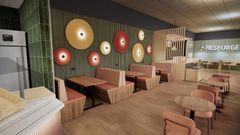 Visualisering av den kommande restaurangvärlden i Prismacentret i Kyrkslätt