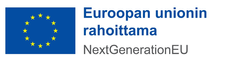 EU logo ja Euroopan unionin rahoittama NextGenerationEU -teksti