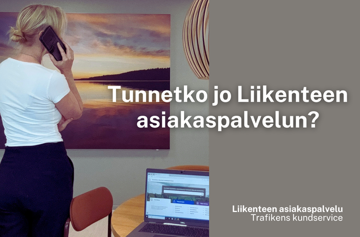 henkilö puhuu puhelimeen, tietokoneen näytöllä on auki palauteväylän nettisivut