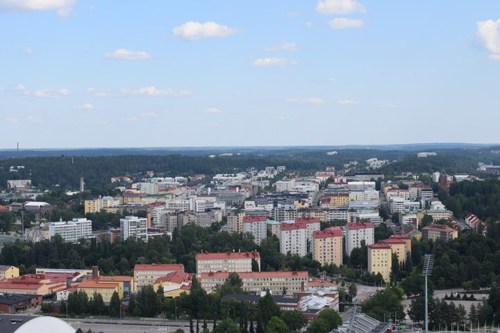 Maisema Lahdesta kesällä 2024.