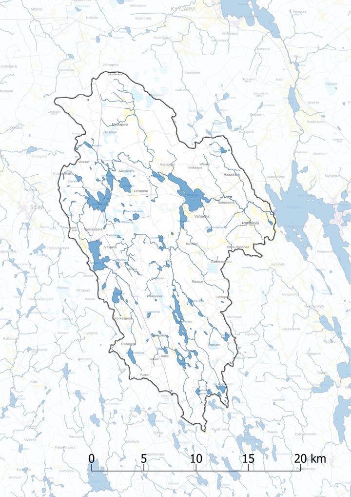 Kartta%20Vahankajoen%20valuma-alueesta.