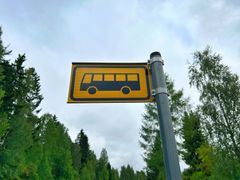 Bussipysäkki liikennemerkin kuva.