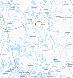 Sijaintikartta mt 18834 (Tuhansuontie), Pudasjärvi.