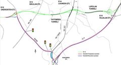 Karta som visar en omväg via landsväg 296, landsväg 167 och riksväg 4.