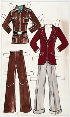 Vesa-Matti Loirin vaatteita. Kuva: Rauni Palosen kokoelma, Museovirasto