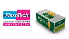 FlexoTech Awards 2024 -logo ja Carlsberg-pakkauksen kuva.