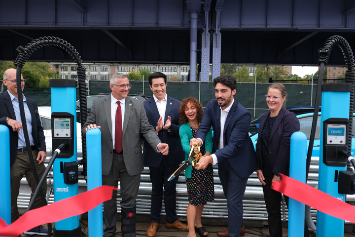 The opening of the new charging hub was celebrated at Pier 36 in Lower Manhattan, New York City.