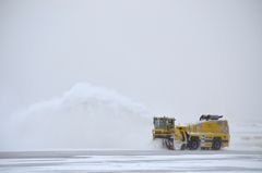 Runway maintenance in the winter.