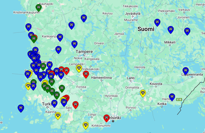 Kuvakaappaus Petohavainnot.fi-verkkosivustolta.